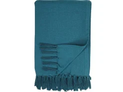 Katoenen Sprei Met Franjes - 230 X 250 Cm - Blauw - Segna-OZAIA Outlet