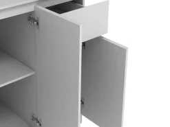 Keukenbuffet Met 6 Deuren, 1 Lade En 5 Nissen - Wit - Nizali-Vente-unique Hot