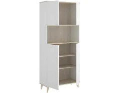 Keukenbuffet Wajdi - 4 Deuren En 1 Nis - Wit En Eiken-Vente-unique Outlet