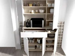 Keukenbuffet Wajdi - 4 Deuren, 1 Lade En 3 Nissen - Wit En Eiken-Vente-unique Hot