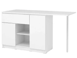 Keukeneiland Met 2 Deuren, 1 Lade En 2 Nissen - Wit - Tunori-Vente-unique Clearance