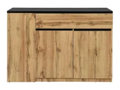 Keukeneiland Met Opbergruimte - Zwart En Naturel - Meili-Vente-unique Online