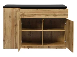 Keukeneiland Met Opbergruimte - Zwart En Naturel - Meili-Vente-unique Online