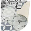 Keukentapijt Van Vinyl Met Vloertegelmotief Mosai - 49,5 X 83 Cm - Zwart En Wit-OZAIA New