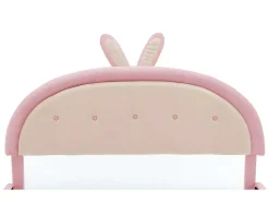 Kinderbed Bekleed Met Fluweel 140X200Cm - Met Lattenbodem - Roze-ModernLuxe Online
