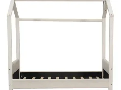 Kinderhutbed 90X200Cm In Fluweel - Lattenbodem - Beige-ModernLuxe New