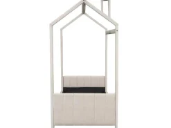 Kinderhutbed 90X200Cm In Fluweel - Lattenbodem - Beige-ModernLuxe New