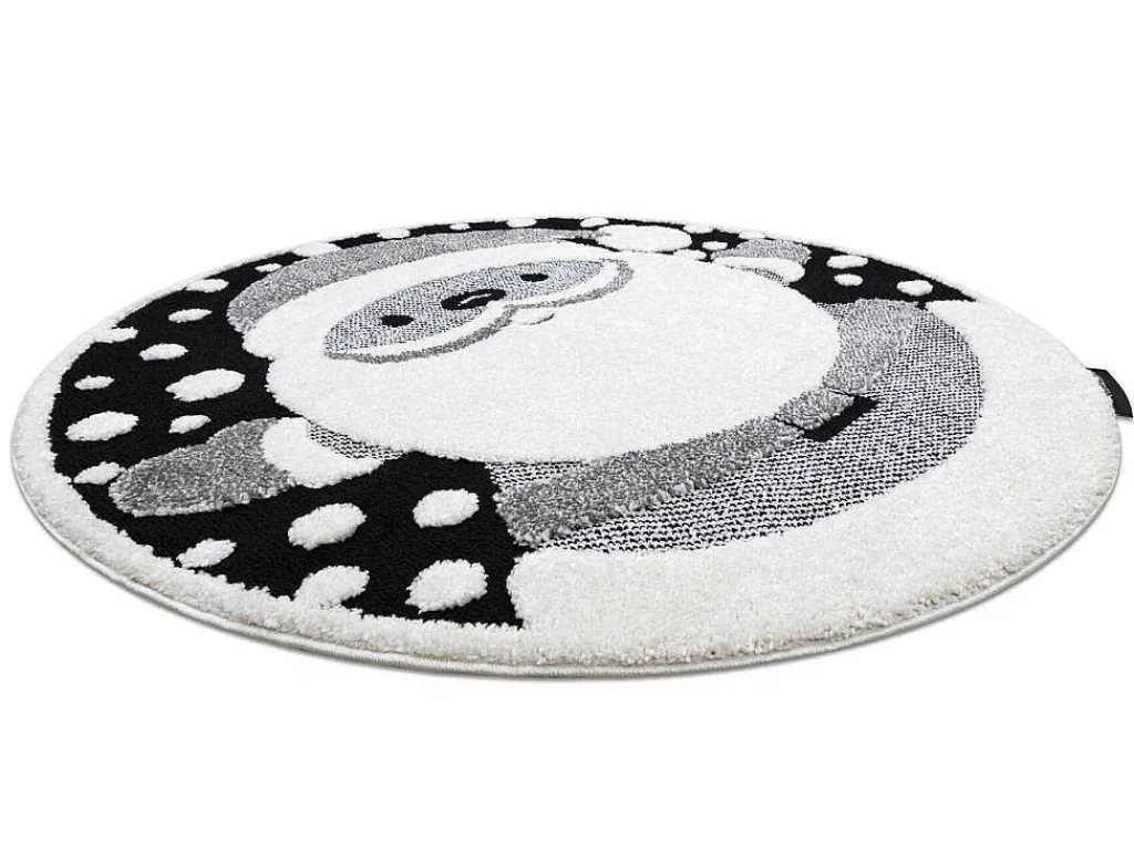 Kindertapijt Joy Rond , Santa Sinterklaas Voor Kinderen - Structuree Cercle 140 Cm-RugsX Hot