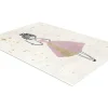 Kindertapijt Met Feeenmotief Ariel - Afwerking In Goudkleurige Lurexdraad - 120 X 170 Cm - Ecru En Roze-OZAIA Clearance