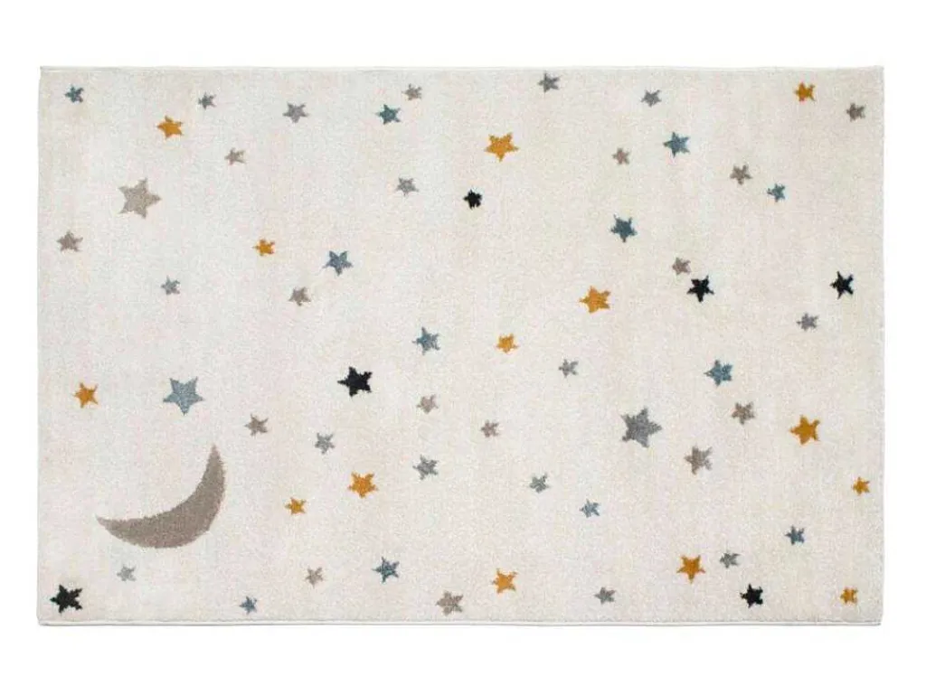 Kindertapijt Moony - Polypropyleen - 100 X 150 Cm - Beige, Roze En Geel-OZAIA Sale
