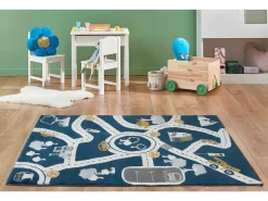 Kindertapijt Roady - Polypropyleen - 100 X 150 Cm - Blauw, Beige En Geel-OZAIA Best