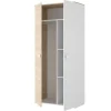 Kledingkast Sonia - 2 Deuren - L95 Cm - Kleuren: Eiken En Wit-Vente-unique New