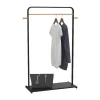 Kledingrek Selin - L90 Cm - Zwart Metaal En Beukenhout-Vente-unique New
