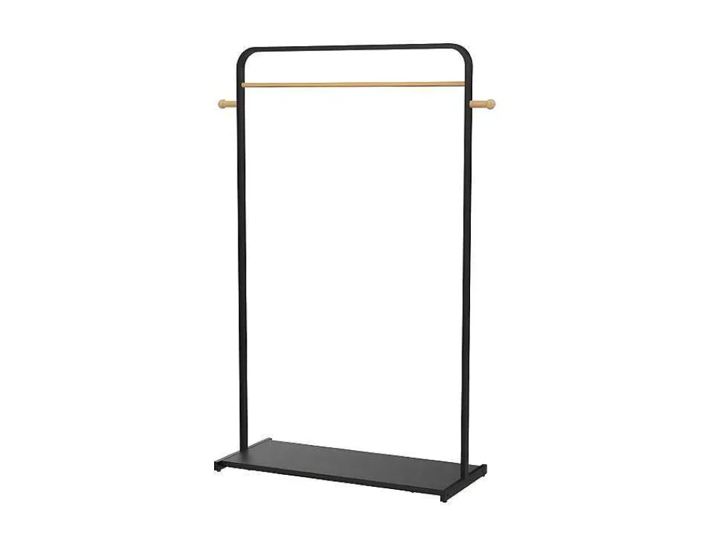 Kledingrek Selin - L90 Cm - Zwart Metaal En Beukenhout-Vente-unique New
