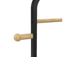 Kledingrek Selin - L90 Cm - Zwart Metaal En Beukenhout-Vente-unique New