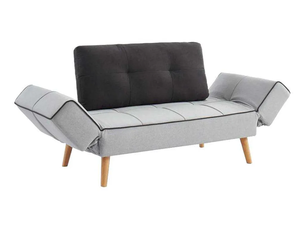 Klik-Klak Bedbank Van Stof Ebaty Ii - Lichtgrijs En Antraciet-Vente-unique Discount