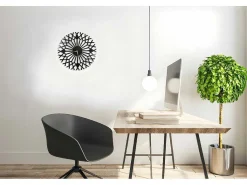 Klok Geometrisch 3, Zwart, 50X1,5X50 Cm,-EPIKASA Online