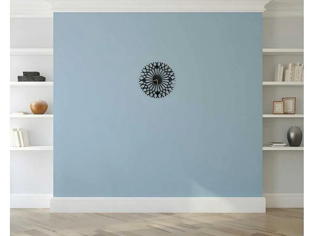 Klok Geometrisch 3, Zwart, 50X1,5X50 Cm,-EPIKASA Online