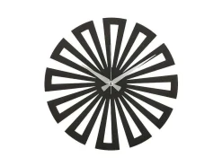 Klok Geometrisch 6, Zwart, Zilver, 50X1,5X50 Cm,-EPIKASA Sale