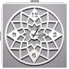 Klok Geometrisch, Wit, Zwart, 50X1,5X50 Cm,-EPIKASA Discount