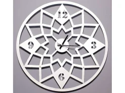 Klok Geometrisch, Wit, Zwart, 50X1,5X50 Cm,-EPIKASA Discount