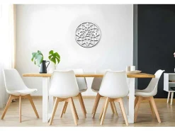 Klok Geometrisch, Wit, Zwart, 50X1,5X50 Cm,-EPIKASA Discount