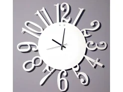 Klok Numbers 1, Wit, Zwart, 50X1,5X50 Cm,-EPIKASA Discount