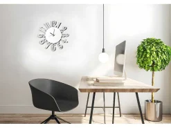 Klok Numbers 1, Wit, Zwart, 50X1,5X50 Cm,-EPIKASA Discount