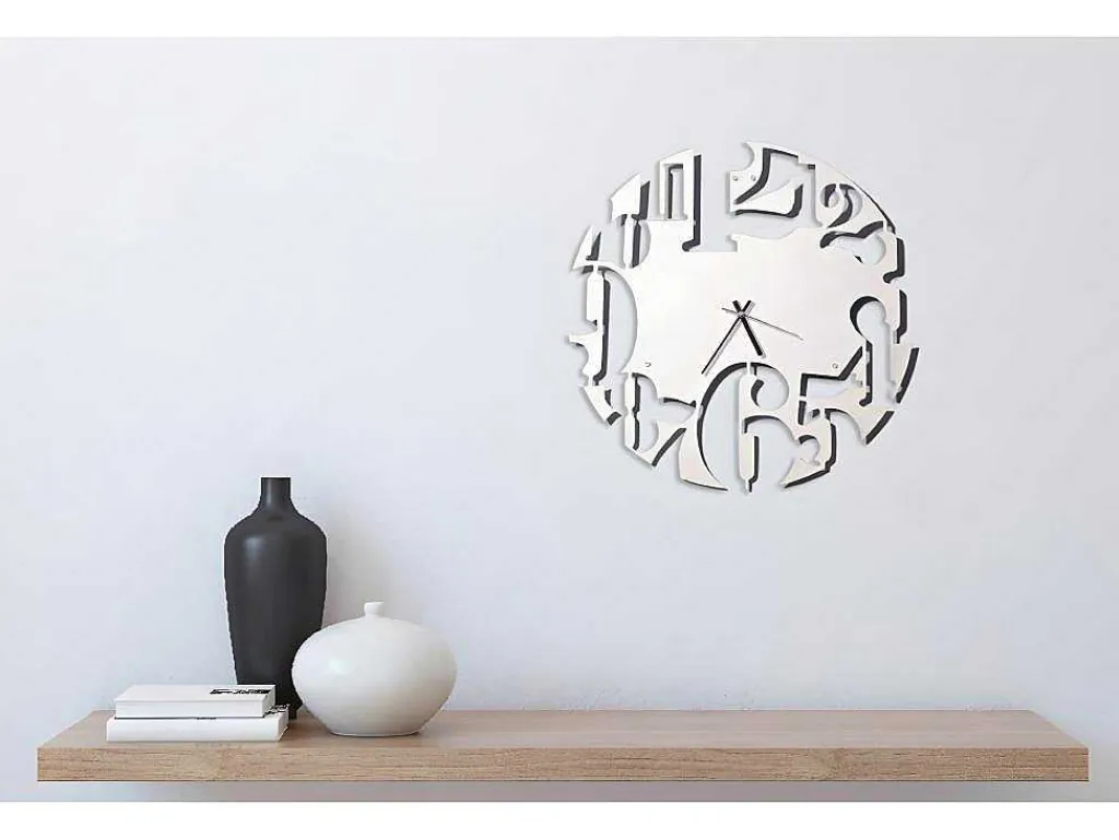 Klok Numbers 2, Wit, Zwart, 50X1,5X50 Cm,-EPIKASA Best