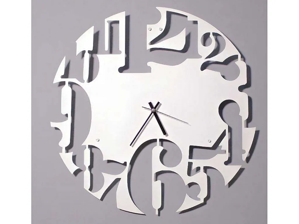 Klok Numbers 2, Wit, Zwart, 50X1,5X50 Cm,-EPIKASA Best