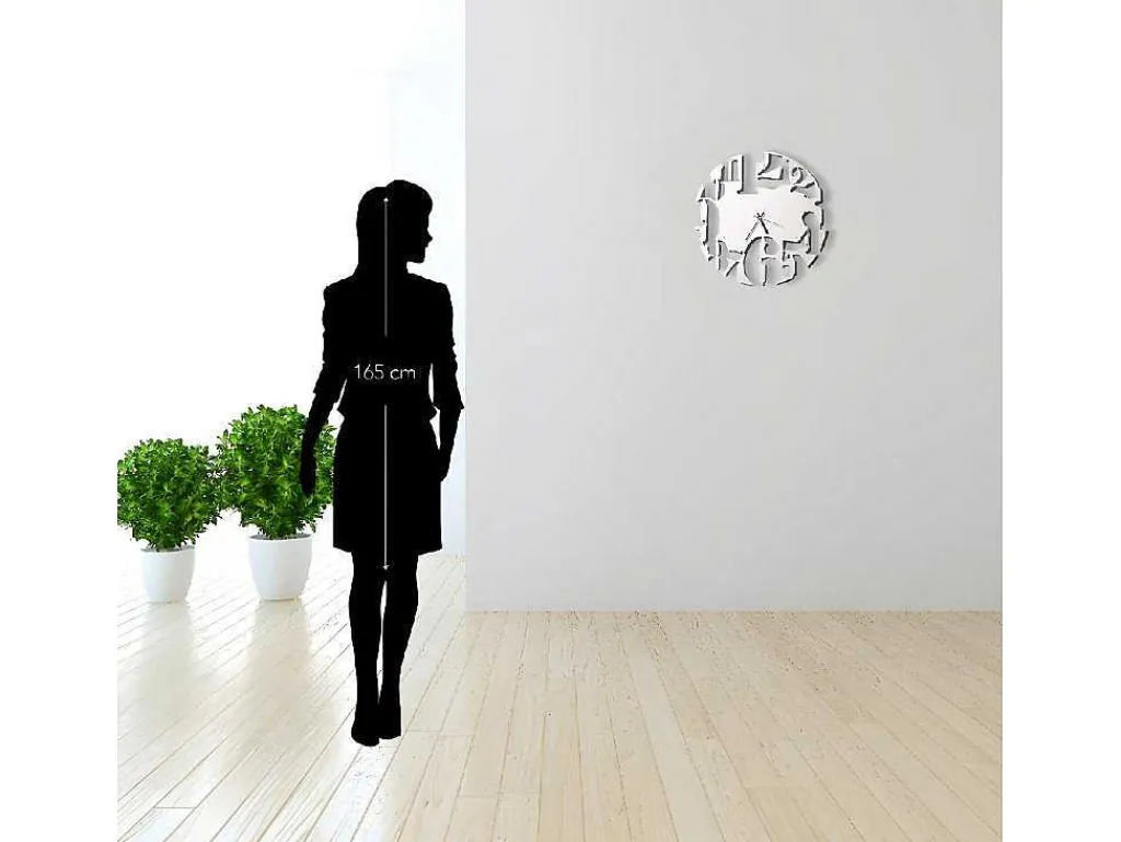 Klok Numbers 2, Wit, Zwart, 50X1,5X50 Cm,-EPIKASA Best