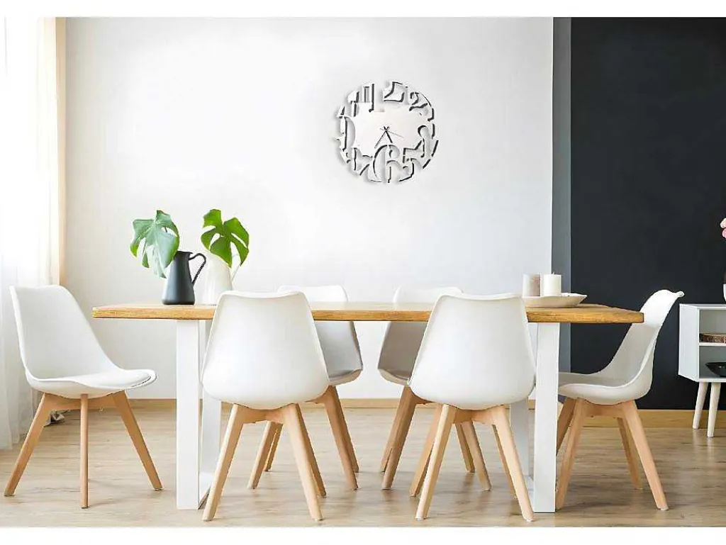 Klok Numbers 2, Wit, Zwart, 50X1,5X50 Cm,-EPIKASA Best