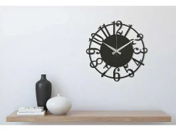 Klok Numbers 5, Zwart, Zilver, 50X1,5X50 Cm,-EPIKASA Discount
