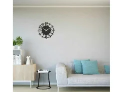 Klok Numbers 5, Zwart, Zilver, 50X1,5X50 Cm,-EPIKASA Discount
