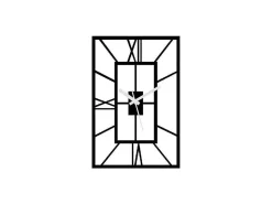 Klok Rechthoekige, Zwart, 33X1,5X50 Cm,-EPIKASA New