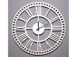Klok Vintage 5, Wit, Zwart, 50X1,5X50 Cm,-EPIKASA Hot
