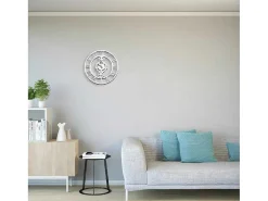 Klok Vintage 6, Wit, Zwart, 50X1,5X50 Cm,-EPIKASA Discount