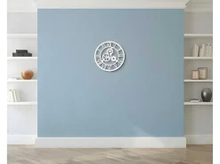 Klok Vintage 4, Wit, Zwart, 50X0,16X50 Cm,-EPIKASA Online