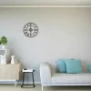 Klok Vintage 9, Zwart, Zilver, 50X1,5X50 Cm,-EPIKASA Sale