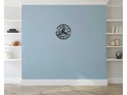 Klok Vintage, Zwart, Zilver, 50X0,16X50 Cm,-EPIKASA Best