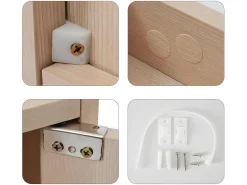 Klompenkast - 2 Open Planken En 2 Verstelbare Interne Planken - Naturel-ModernLuxe Online