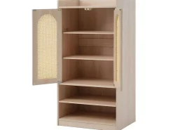 Klompenkast - 2 Open Planken En 2 Verstelbare Interne Planken - Naturel-ModernLuxe Online