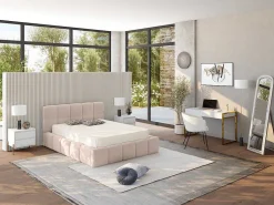 Kofferbed - 180 X 200 Cm - Teddy-Stof - Beige - Damado - Van-PASCAL MORABITO Best