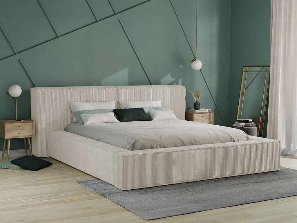 Kofferbed 180 X 200 Cm - Corduroy - Beige - Timano - Van-PASCAL MORABITO Clearance