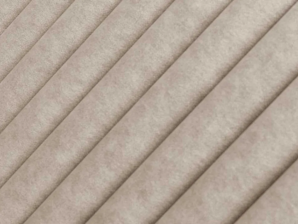 Kofferbed En Hoofdeinde Met Verticale Stiksels - 180 X 200 Cm - Stof - Beige - Sarah-Vente-unique Clearance