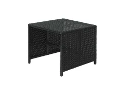 Krukje Van Poly-Rattan Mcw-K35, Zwart, Kussen Lichtgrijs-Vente-unique Discount