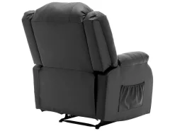 Kunstleer Handmatig Verstelbare Relaxfauteuil Met Zijvak - Zwart-ModernLuxe Sale