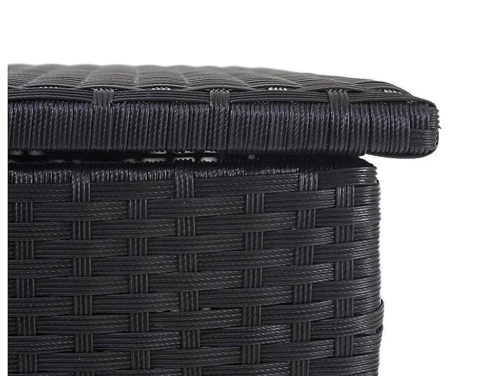 Kussenbox Van Polyrattan Mcw-D88 Iii, Basic Zwart, 63X135X52Cm 320L-Vente-unique Discount