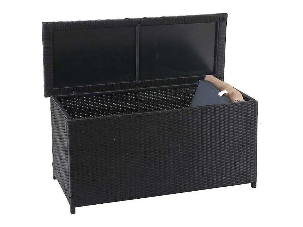 Kussenbox Van Polyrattan Mcw-D88 Iii, Basic Zwart, 63X135X52Cm 320L-Vente-unique Discount