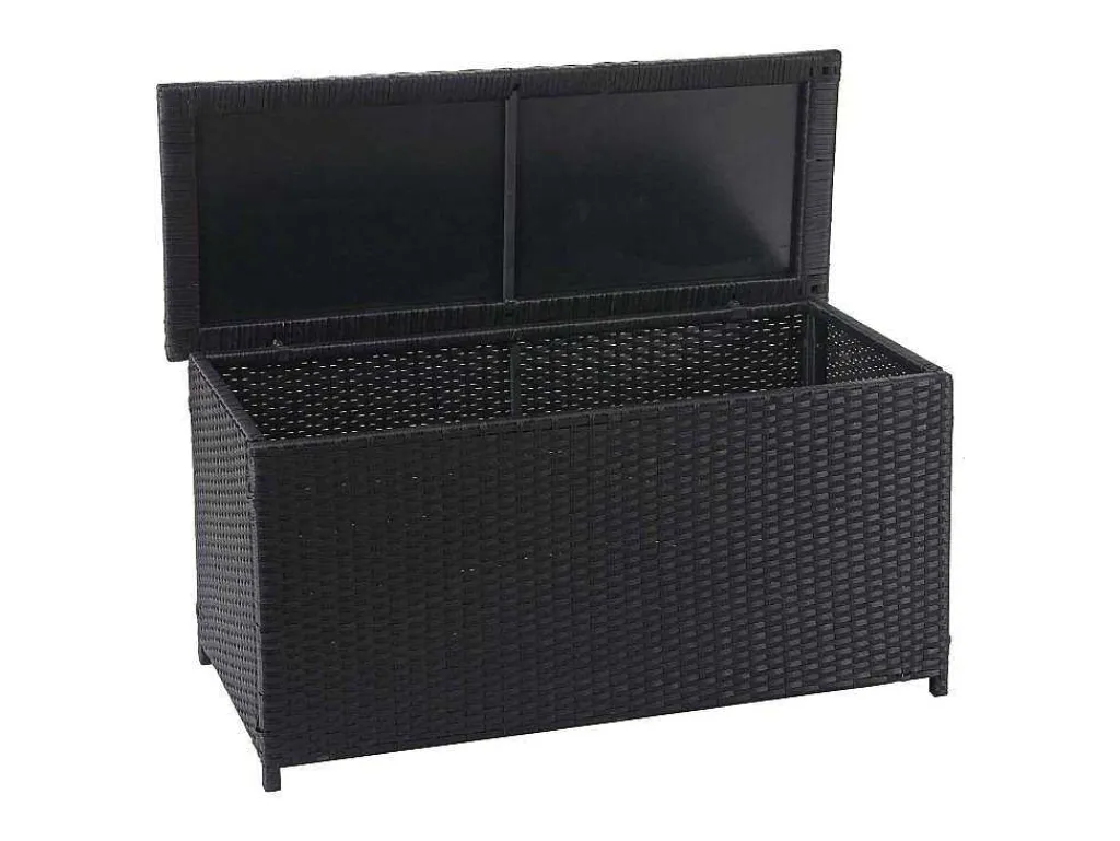 Kussenbox Van Polyrattan Mcw-D88 Iii, Basic Zwart, 63X135X52Cm 320L-Vente-unique Discount